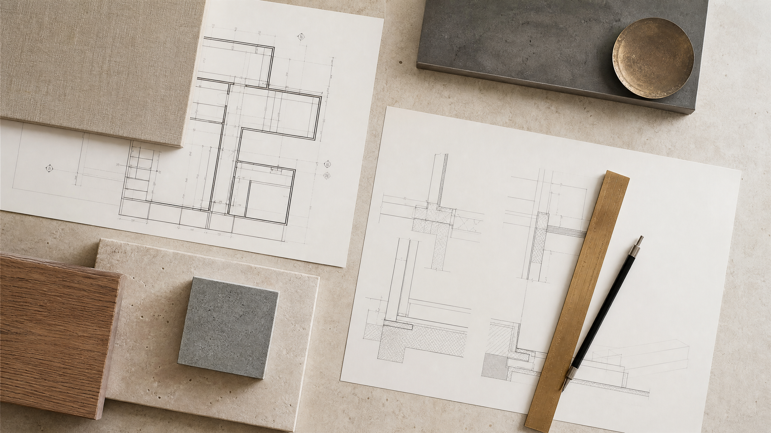 Technical drawings, samples, and construction planning tools